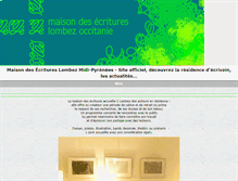 Tablet Screenshot of maison-ecritures.fr